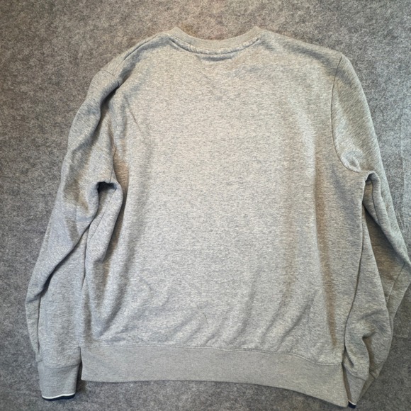 Fila Mens Crewneck Sweatshirt Heather Grey Embroidered Logo XL Pullover - Picture 8 of 9